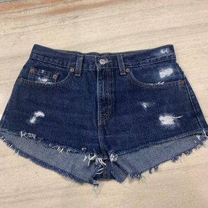 Levi’s cutoff denim shorts